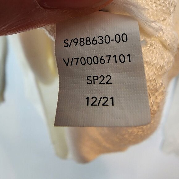 Athleta‎ Women's Pointelle Crewneck Sweater Lightweight White Striped Sweater Sm - Picture 6 of 8